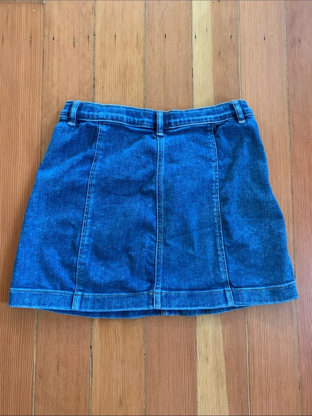 Crewcuts Girls Blue Denim Skirt with Heart Pockets Size 10